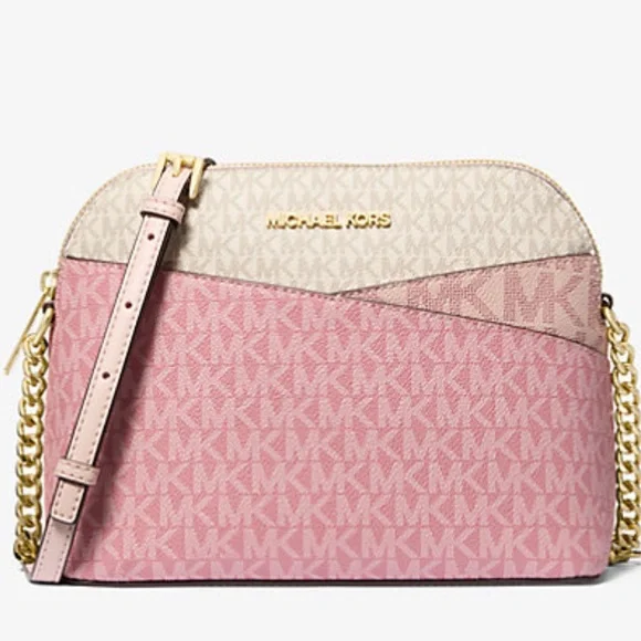 🌷 Michael Kors Jet Set Travel Medium Color-Block Signature Logo Crossbody Bag 🌷 - Picture 16 of 16